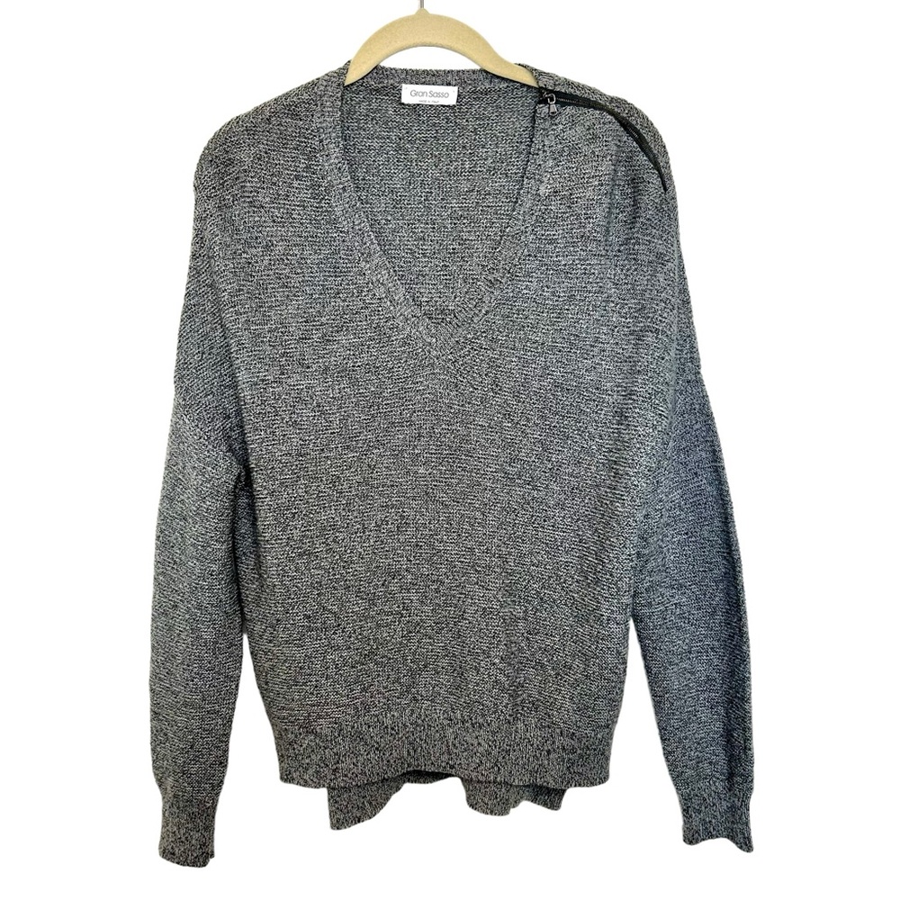 Gran Sasso Virgin Wool Sweater Sz S Gray